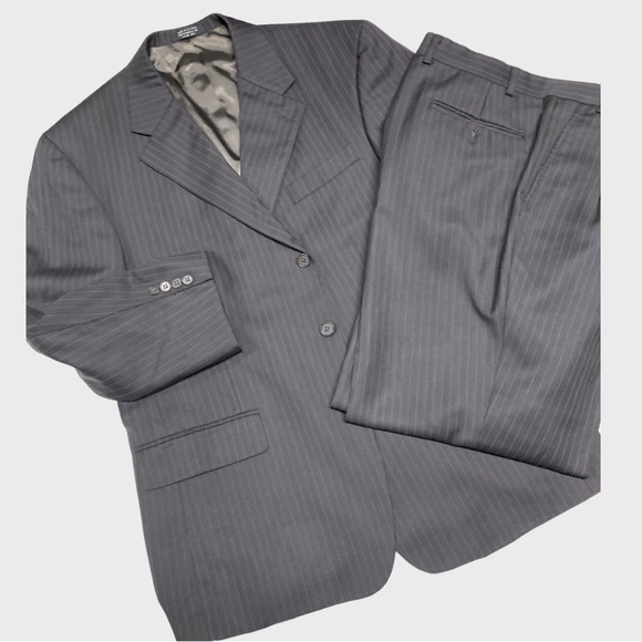 OSCAR DE LA RENTA PINSTRIPE SUIT AND PANTS - Picture 11 of 13